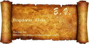 Bogdanu Vida névjegykártya